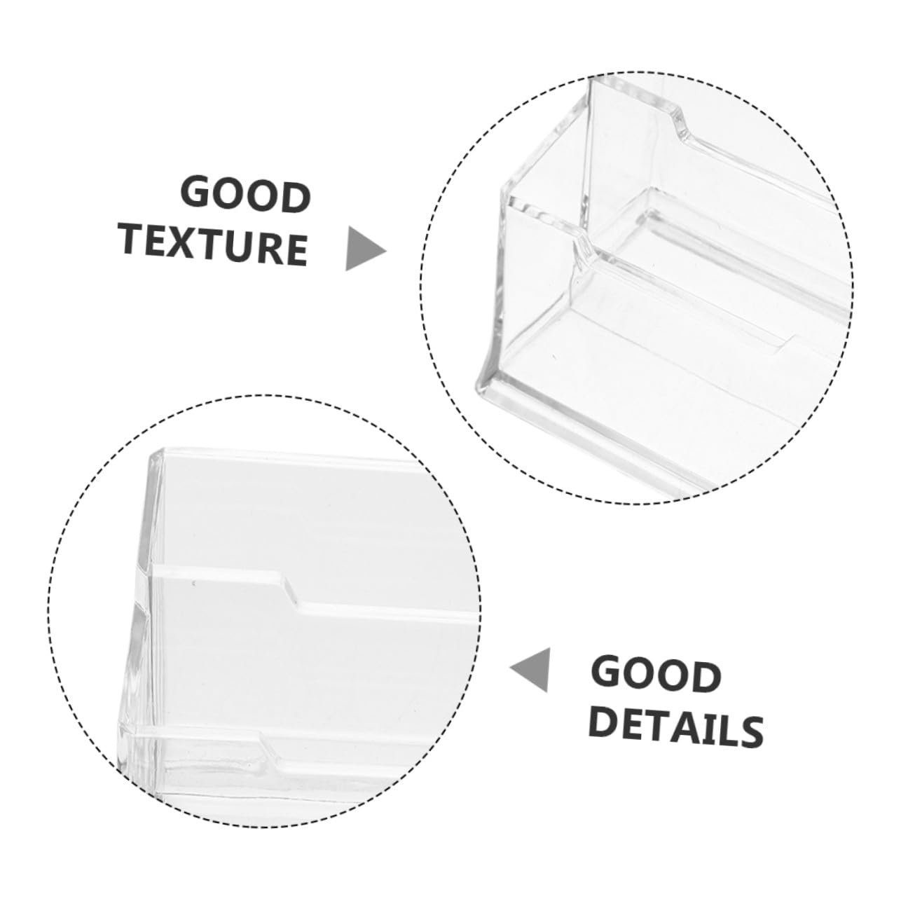 5 pezzi Porta Biglietti da Visita Trasparente in Plastica Organizer da Scrivania con Base Stabile per Ufficio Conferenze e Mostre Supporto Leggero e Portatile per Carte da Visita