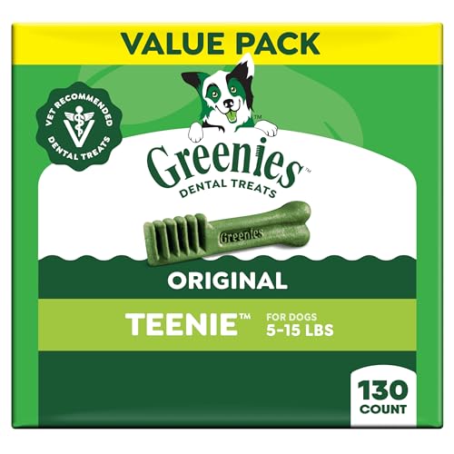 Greenies Veterinarian-Recommended Adult Natural Dental Dog Treats Teenie Size, Dog Dental...