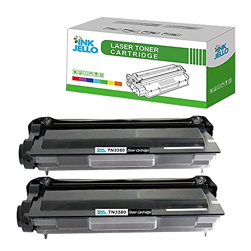 Toner laser TN3380 InkJello noir lot de 2 pour organiser le télétravail et les dossiers de maison