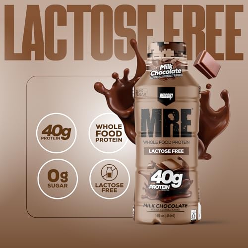 Image of REDCON1 MRE RTD Protein Shake | Milk Chocolate | Lactose Free, 40g Protein - 12 Pack, 14 oz