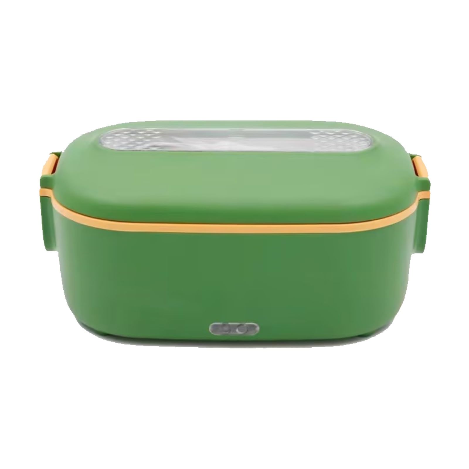 Gamelle chauffante électrique 3-en-1 avec sac isotherme & jeu d'ustensiles, capacité 1,5L, réchauffeur alimentaire 200W pour voiture/maison/camion(Green,12v/24v/220v)