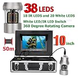 10-calowy podwodny rybacki fisher Fish Fish 38 LE DS 360 stopni obrotowa kamera 20m 50m 100m Wielofunkcyjne(38 LEDs 100M cable)