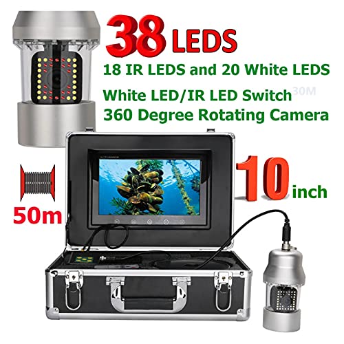 10-calowy podwodny rybacki fisher Fish 38 LE DS 360 stopni obrotowa kamera 20m 50m 100m(38 LEDs 50M cable)