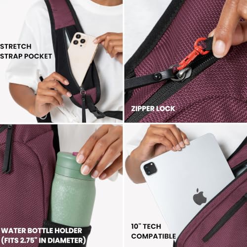 Image of Sherpani Esprit, Anti Theft Sling Bag, Crossbody Backpack (Carbon)