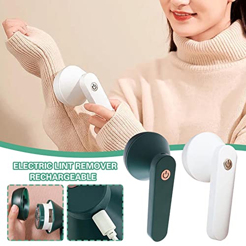 Cozium Rechargeable Lint Remover, Terrain Hill Electric Lint Remover Rechargeable, Portable Lint Remover Clothes Fuzz Shaver, For Clothing Lint Balls Bobbles, With 2 Replaceable Blades (Green) #TOP1
