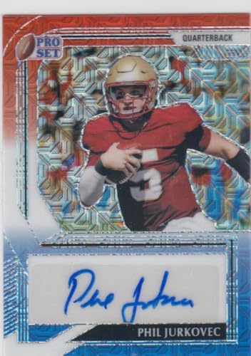 Football Trading Card NFL 2021 Pro Set College Football Red White Blue Autographs #PA-PJ1 Phil Jurkovec Amateur Rookie Card NM Near Mint RC Rookie Auto