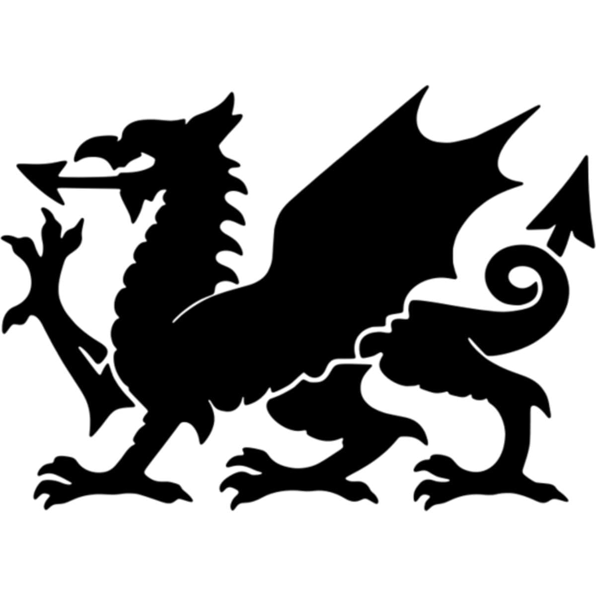 Azeeda 'Welsh Dragon' Reusable Stencil – Durable Decorative Template for Painting and Spraying on Walls, Tiles, Wood, Fabric & Craft Projects - M (A5) (WS00055710)