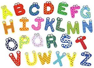 26 Lettres Magnétiques En Bois Multicolore - Pour Frigo, Tableau Blanc, Apprentissage Alphabet Enfants - 2