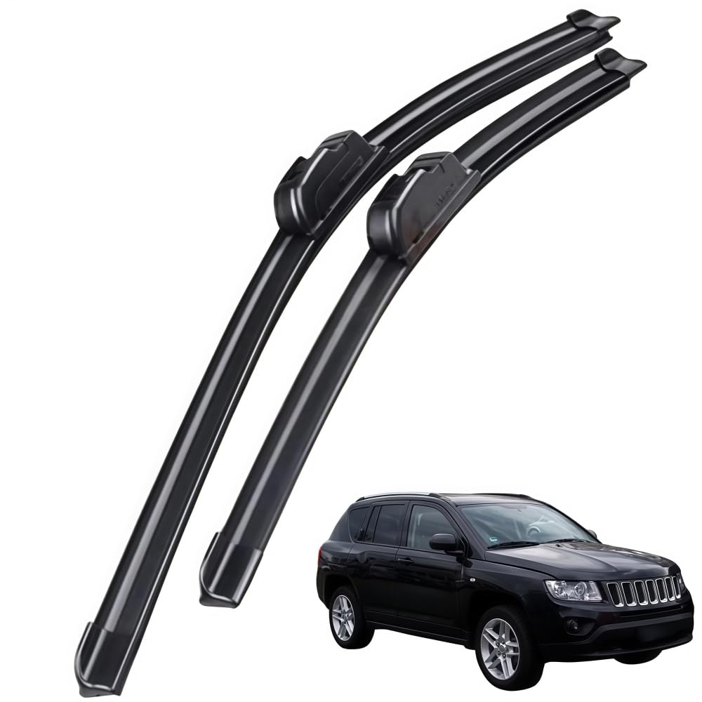 ocpcrn Car Windshield Wiper Blades for Jeep Compass MK49 2013,Premium All-Season Windshield Wiper Blades,Replacement Windshield Wipers,Stable and Quiet,2 Front Wipers