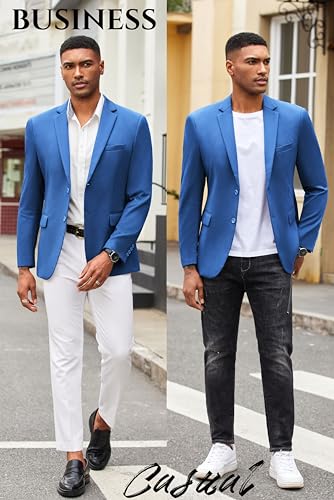 Image of COOFANDY Mens Casual Blazer Slim Fit Suit Jacket Lightweight Knit Sport Coat Two Button Blazer Jacket