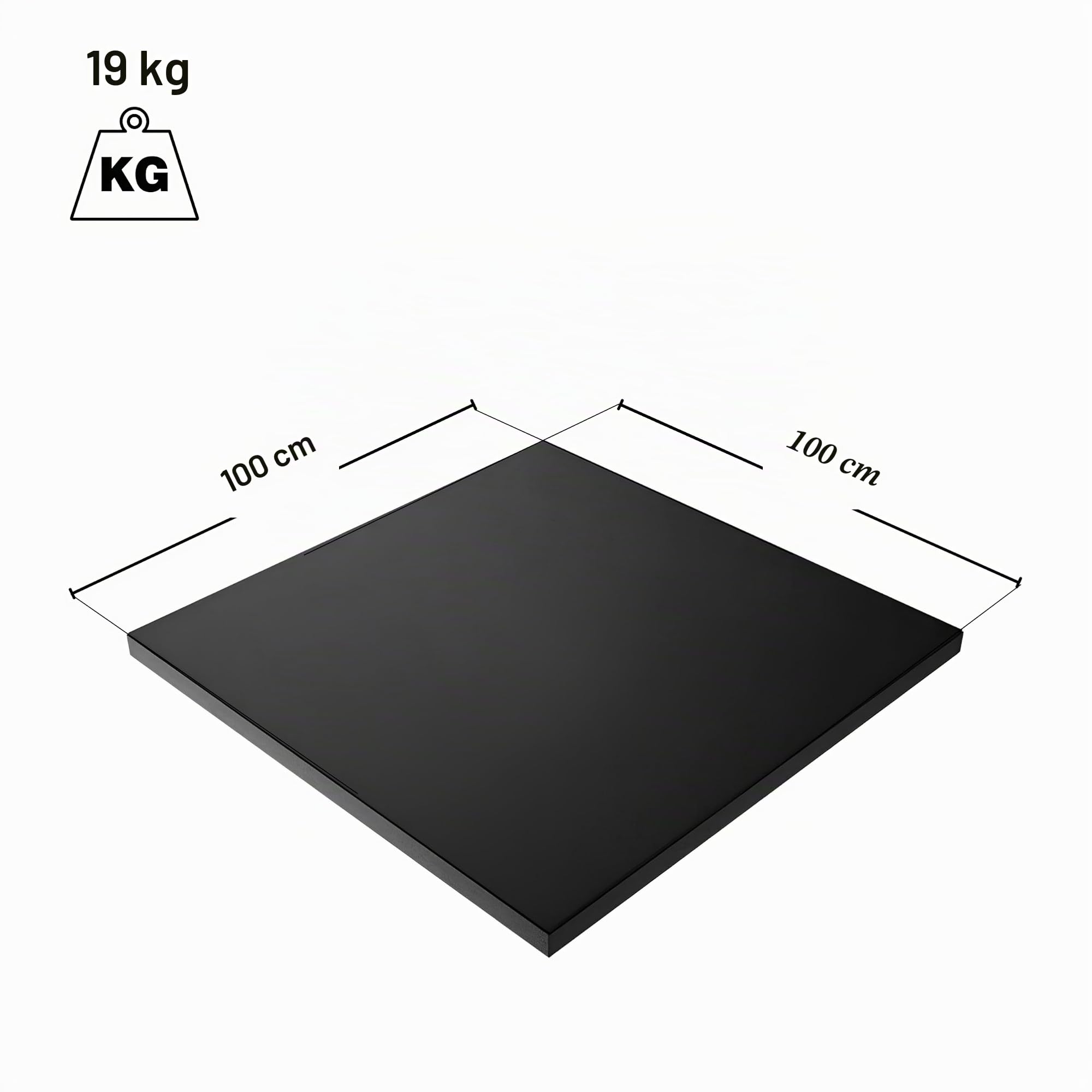 Pavimento Gommato Palestra 100x100x2 cm, Antitrauma, Antiscivolo, Fonoassorbente, Sala Pesi e Home Gym, Mattonella Palestra