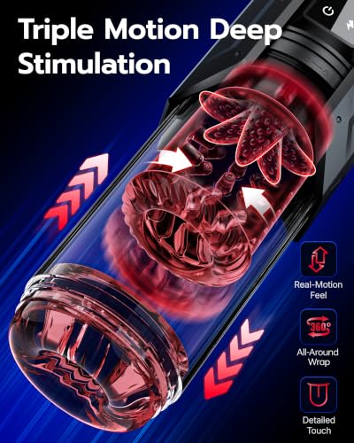 Image of EINSEO Sex Toys for Men Penis Pump - AI Sync Waterproof Male Masturbator Stroker with 7 Sucking Thrusting Rotating & 7 Licking Modes, Adult Toys Pocket Pussy Mens Sex Toy Blowjob Sex Machine Bath Item