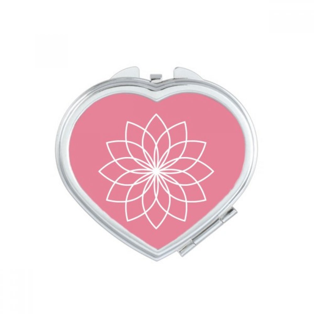 Miroir de maquillage compact de poche mignon et fait main cadeau illustration fleur