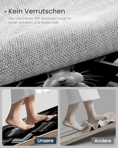 Tapis rond antidérapant et lavable en machine style rétro - 6