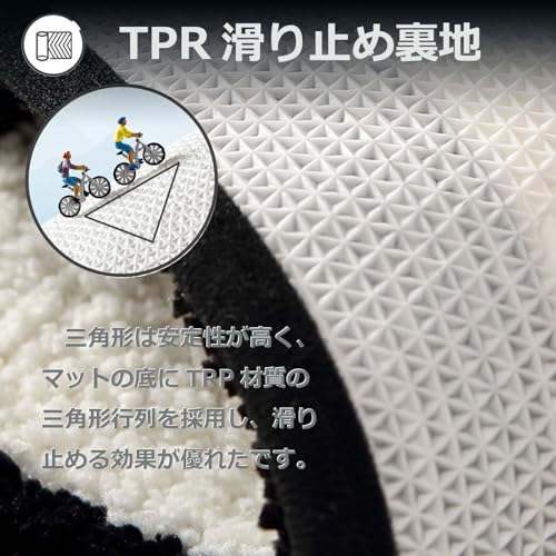 VDVSPMPN バスマット 速乾 足拭きラグ お風呂マット 滑り止め 浴室足ふきマット 厚手吸水 足ふき 玄関 かわいい花柄 バスマット ふわふわ 洗える 柔らか肌触り 抗菌 おしゃれ 丸洗い可能 脱衣所 洗面所に適用 (50×80cm, 花柄3) [3]