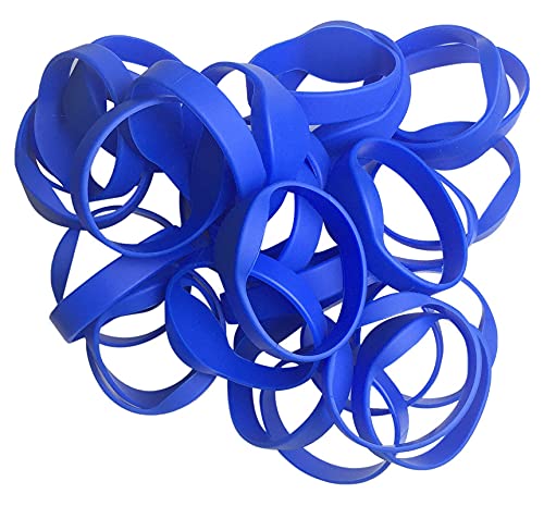 Small (45mm Diameter) Blue Silicone Rewritable RFID 13.56Mhz MIFARE® 1k Wristband for Door Entry and Access Control Systems (100 Pack)