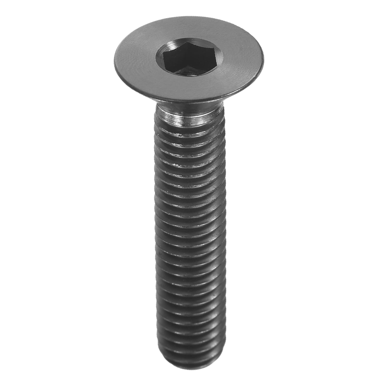 YELARXI Titanium Bicycle Stem Bolt, M6x30mm Countersunk Flat Head Hex Socket Bolt Anti-Corrosion Screw Black-Fitting For(Bicycle/MTB/Road/Mountain Bike Stem Fixing Part)