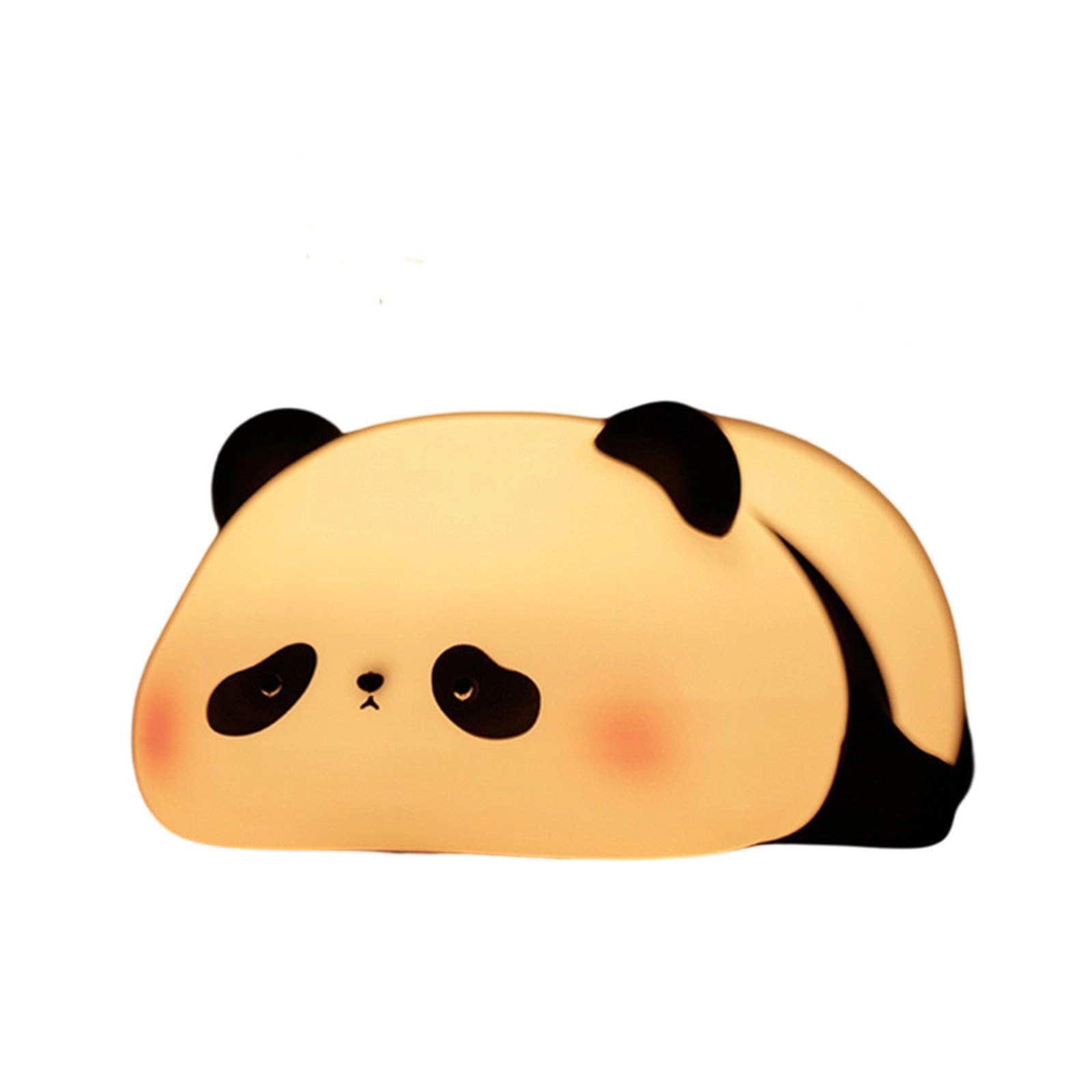 Jazuaiao Panda Molded Silicone Touch Night Light Rechargeable Faint Light Organ of Sight Security Sixteen Hundred Bedroom Surrounding Lamp Kids Bedroom