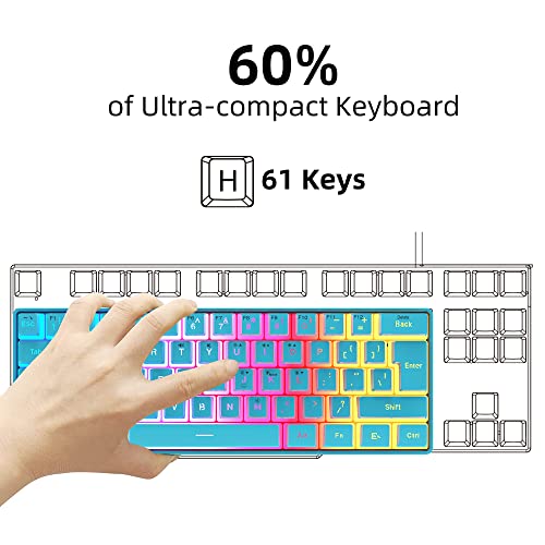 Teclado Gamer 60% DGG Alámbrico Compacto RGB miniatura 7