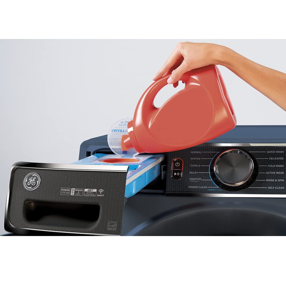 5.0 cu. ft. Smart Sapphire Blue Front Load Washer with OdorBlock UltraFresh Vent System with Sanitize and Allergen