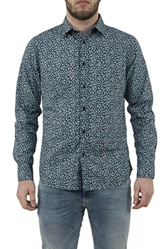 Chemise Santo Bleu Le Temps des Cerises anti-transpiration et coupe ajustée confortable
