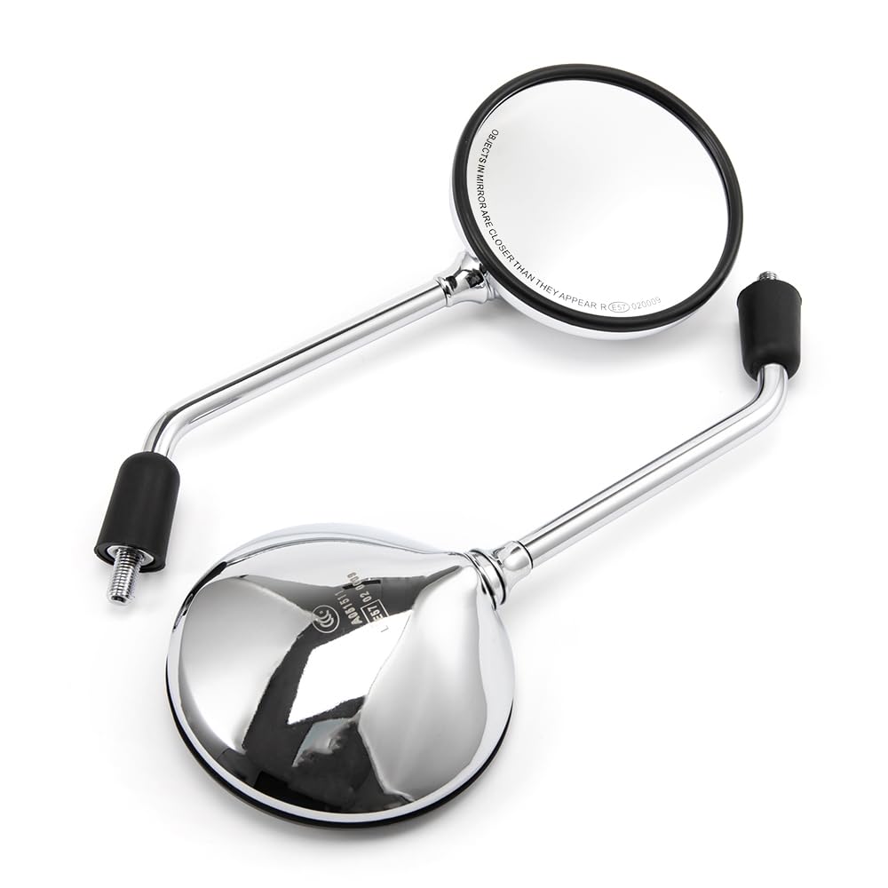 Rétroviseur Moto Rétroviseur Ronde Classique Pour Guidon Avec Vis 8 Mm