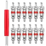 JYNXOR 2pcs Estrattori del Nucleo della valvola a Doppia Testa+10pcs Nucleo valvola, Rimozione Valvola Nucleo Ricambio Smonta Valvola Strumento di Rimozione Nucleo Automobile Moto Bicicletta