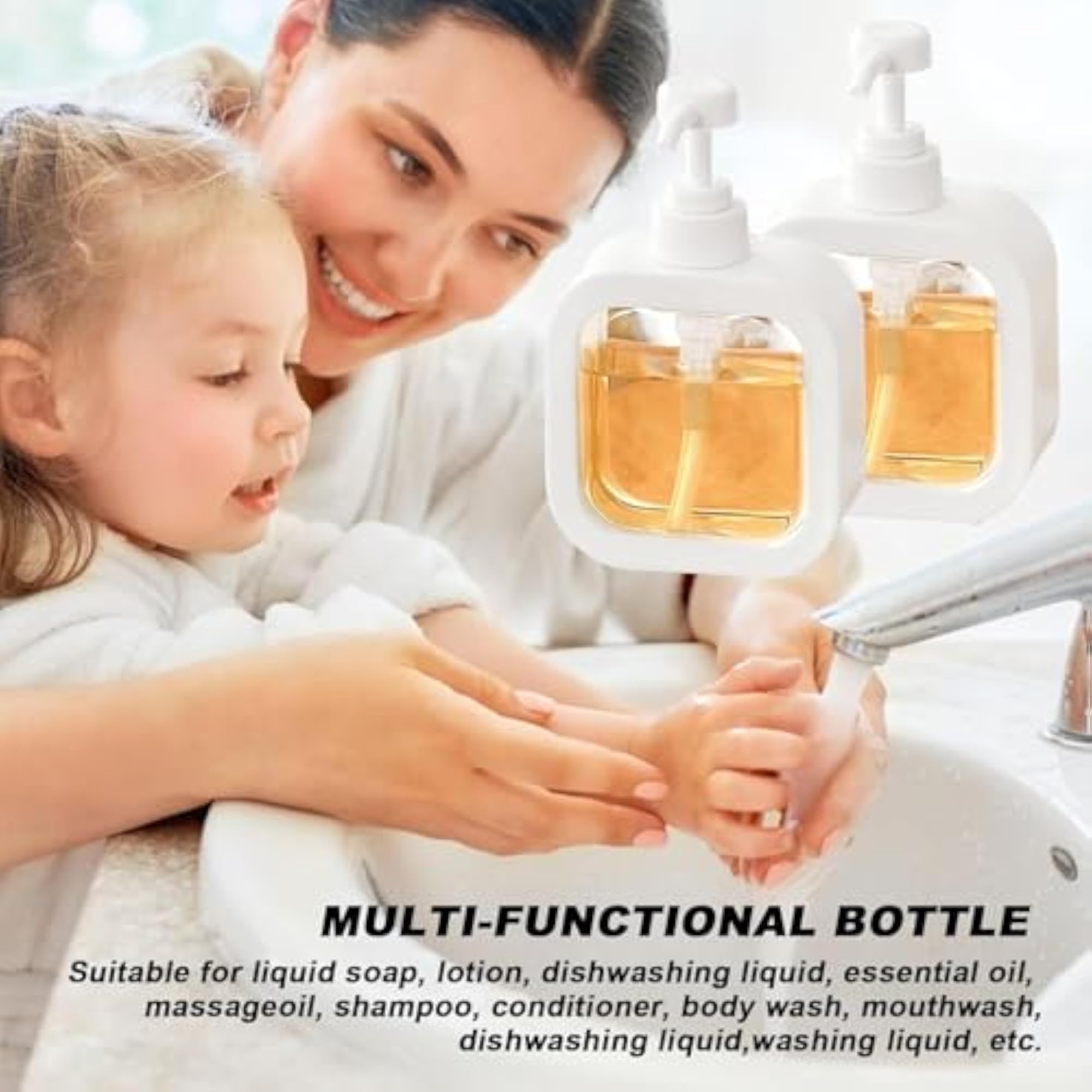 Large Capacity Hand Soap Dispenser for Bathroom & Kitchen