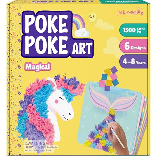 jackinthebox Poke Art Magical Flower Pressing Craft Kit for Girls Ages 4-8
