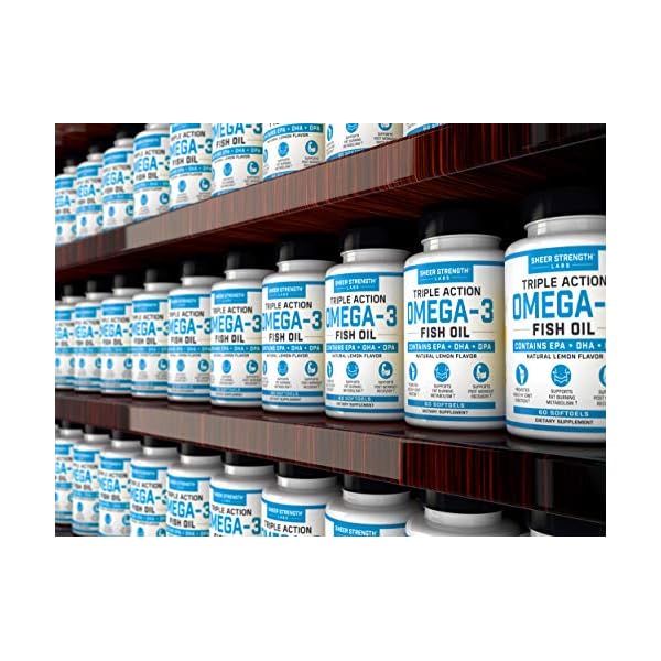 Fish-Oil-Omega-3-DHA-Supplement-Triple-Strength-Fish-Oil-Burpless-Organic-Supports-Joint-Health-Post-Workout-Recovery-Lemon-Flavored-Supplements-with-Triglyceride-DPA-EPA Fish Oil Omega 3 DHA Supplement - Triple Strength Fish Oil Burpless & Organic - Supports Joint Health & Post Workout Recovery - Lemon Flavored Supplements with Triglyceride, DPA, & EPA - (60 Softgels)