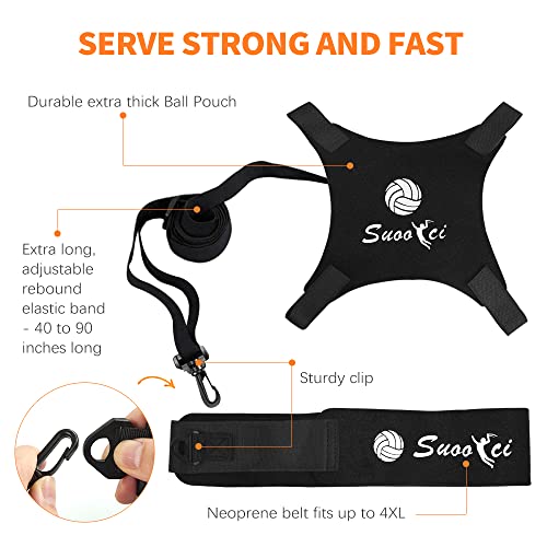 SuooTci Equipamento de treinamento de vôlei, sistema de treinamento ajustável de estaca de vôlei mel