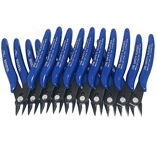 Yegeooe Flush Wire Cutters, 10Pack Flush Cut Pliers, Side Cutters, Diagonal Side Cutting Pliers, Wire Snips, Nippers, Small Wire Cutters For Jewelry Making Crafts #TOP5