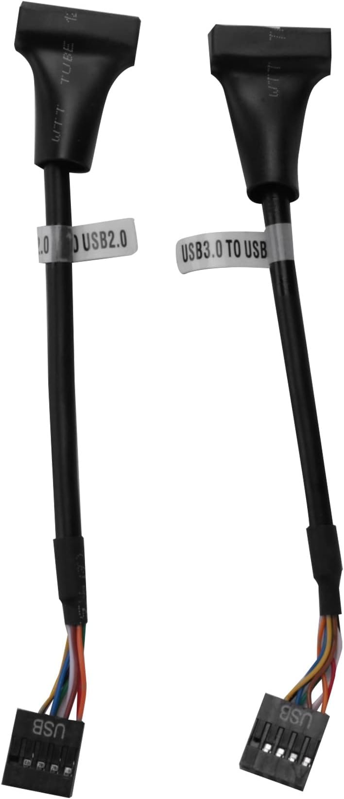 Jaywool 2 Pcs USB 3.0 Header To USB 2.0,USB 3.0 To USB 2.0 Motherboard Adapter Cable,19 Pin USB3.0 Male To 9 Pin USB2.0 Female
