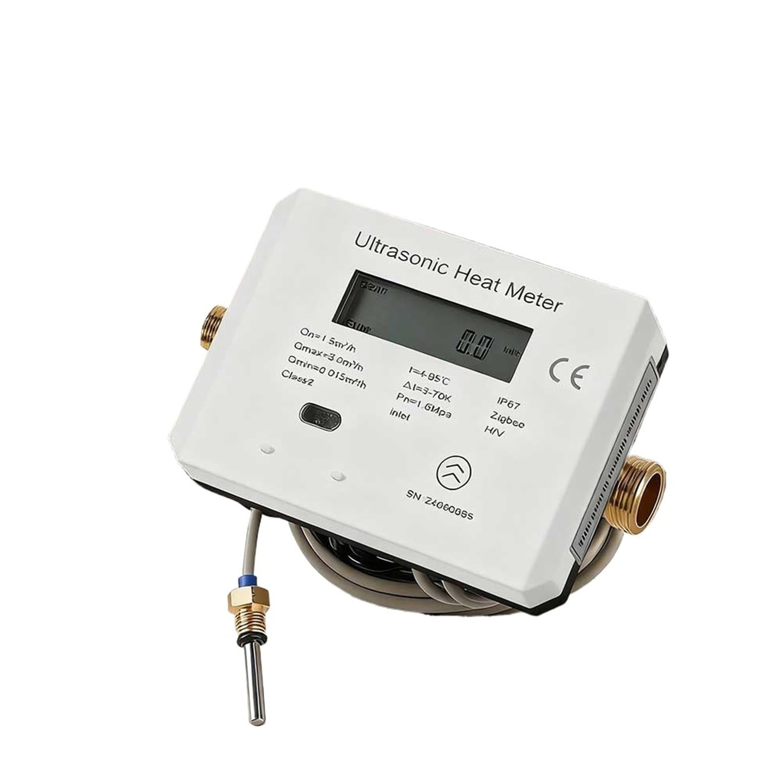 JVDDI Ultrasonic Heat Meter LCD Display Air Conditioner Cold And Water Heating Energy Work(DN20)