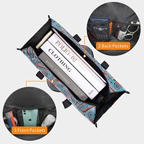 Image of TOPDesign Utility Water Resistant Tote Bag with 13 Pockets, Top Zipper Closure & Thick Bottom Support, for Working Women