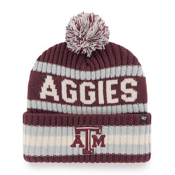 Bonnet Texas A&M Aggies Bering 47 Cuff Knit bonnet tricot chaud homme femme