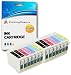 Produktbild 14 Tintenpatronen kompatibel zu T0801-T0806 (T0807) für Epson Stylus Photo R265 R285 R360 P50 PX650 PX660 PX700W PX710W PX720WD PX800FW PX810FW PX820FWD PX830FWD RX580 RX585 RX685 - hohe Kapazität