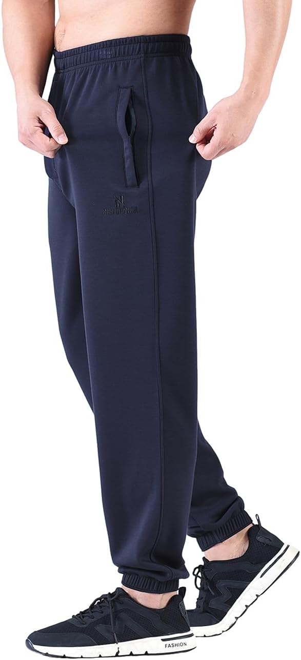 Men's Regular-Fit Identity Vector Track Pants Drawstring Joggers with Front Zipper Fly