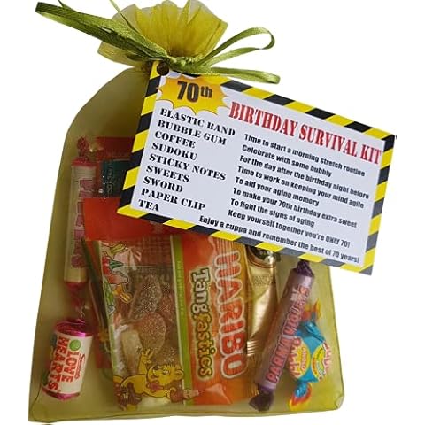 70th Birthday Survival KIT Gift Present Give Them a Fun Cheeky Gift That Will Make Them Smile Funny Gift idea Cover