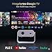 [Wielio 2026 Upgrade Google TV Beamer] Natives 1080P, 4K-Unterstützung, 25000 Lumens,elektrischer Fokus & Trapezkorrektur, WiFi & BT Heimkino Beamer, Mini Projektor mit 360° drehbarem Ständer