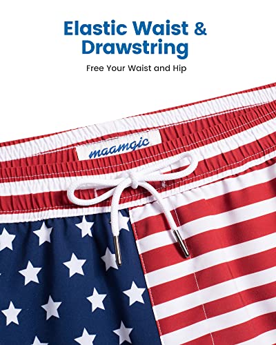Image of maamgic 2 in 1 Mens Swim Trunks 7 Inch Swim Shorts Swim Suits Board Shorts