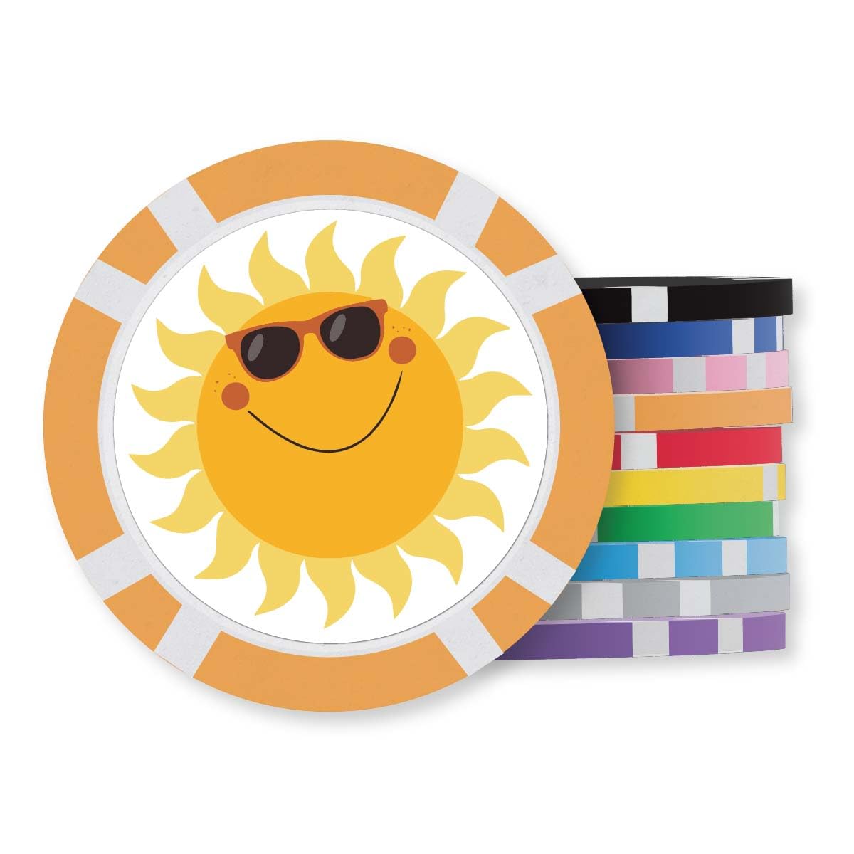 Custom Poker Chip Golf Ball Markers with Your Photo, Logo, or Imprint on Both Sides in Full Color - 300 Qty.