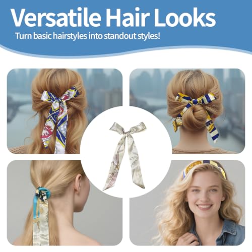 20Pack Women's Fashion Scarves, Versatile Imitation Silk Scarves for Handbag, Neck, Hair & Daily Styling4