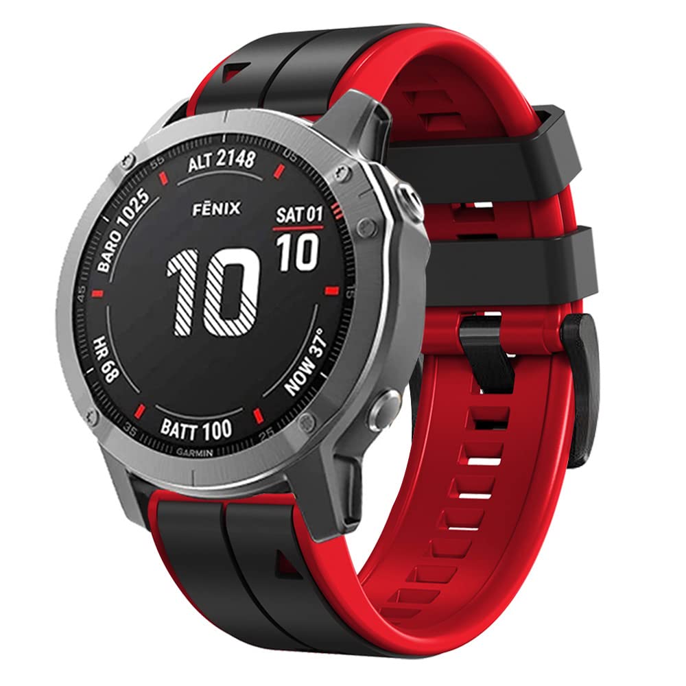 AISPORTS Cinturino per Orologio Quick Fit da 22mm Compatibile con Garmin Epix Gen 2 Cinturino in Silicone,Cinturino di Ricambio per Cinturino per Garmin Approach S60/S62/D2 Delta/D2 Mach 1/Instinct 2