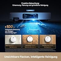 dreame X50s Ultra Saugroboter mit Wischfunktion, ultraschlankes Design mit 7,95 cm, 8.8-cm-Hindernisüberwindung, 35000 Pa Saugkraft, Selbstreinigender Wischmopp, kein Verheddern – Ansicht 4