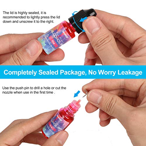 Alcohol Ink Set Resin Dye - 24 Vibrant Colors High Concentrated Alcohol-Based Ink, Great For Resin Petri Dish Making, Epoxy Resin Painting, Coaster, Tumbler Cup Making, Alcohol Ink Art, Each 10Ml #TOP3