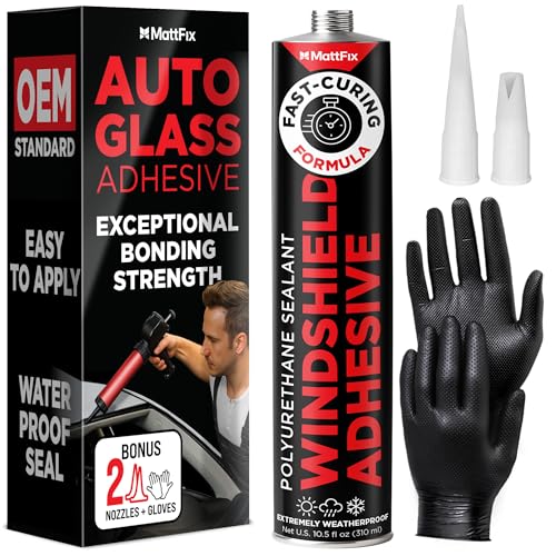 Windshield Adhesive &ndash; Easy to Apply &ndash; Fast Curing & Weather Resistant &ndash; High-Strength Bond &ndash; Professional Polyurethane Auto Glass Adhesive &ndash; Windshield Sealant &ndash; Repair Kit for Cars, Trucks & SUVs