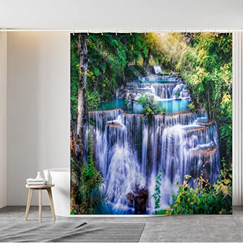 ROOMIND Duschvorhang Wasserfall - 175x200 - Waschbar Shower Curtains -...