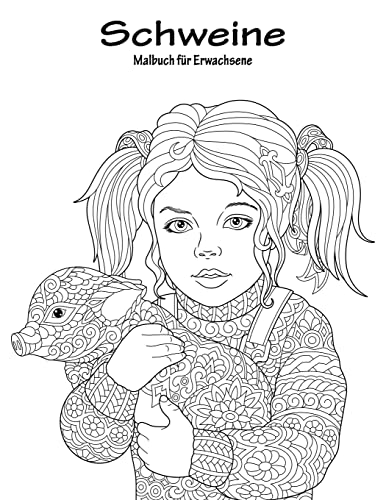 Schweinemalbuch für Erwachsene 1 (German Edition)