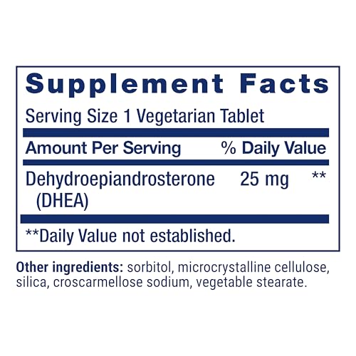 Life Extension DHEA 25 mg, Dissolve-in-Mouth Tablets, 100 Tablets - image 2